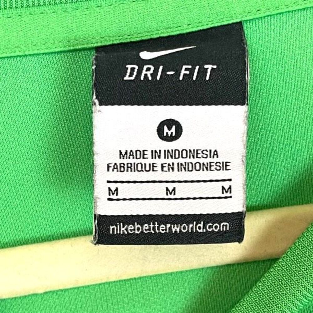 Nike Shirt Men's Medium Green Goalkeeper Soccer Jersey Dri Fit Striped Sports 30 - Picture 4 of 16